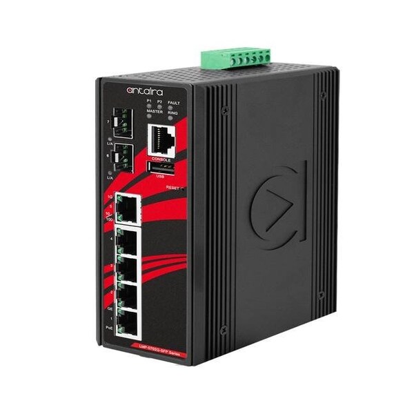 7-Port Industrial Gigabit PoE+ Light Layer 3 Managed Ethernet Switch